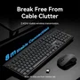 Vention Combo de Teclado y Ratón Inalámbricos KTZB0-EN Negro